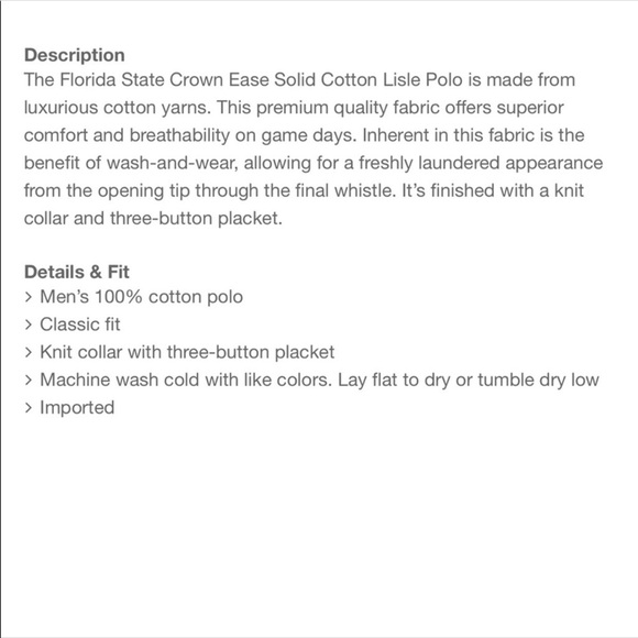 Peter MILLAR *FLORIDA STATE* Crown Sport Polo - Picture 7 of 7